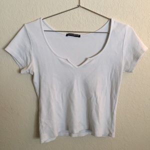 White short sleeve Brandy Melville shirt
